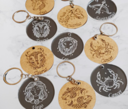 Astrological sign keyrings